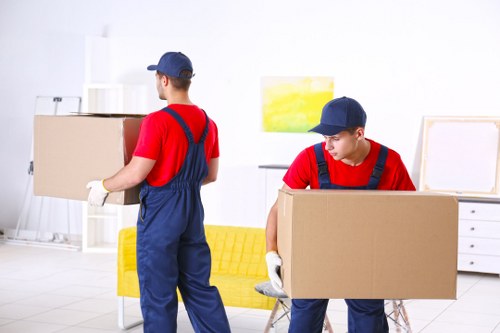 Professional packing team organising household boxes in Northwood