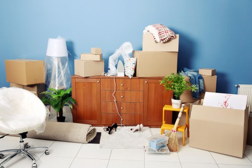 Professional helper loading furniture into a van