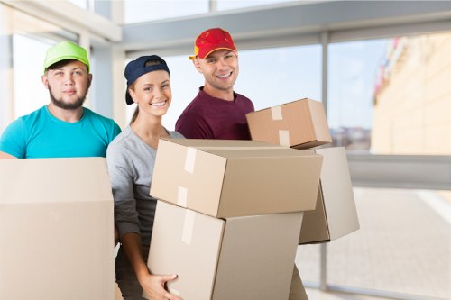 Removal van helping with flat moves and furniture transport