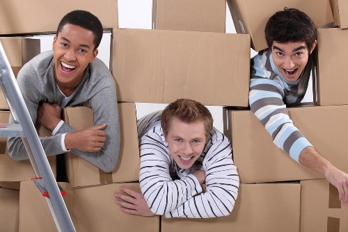 Boxes and furniture packed for a local Northwood removal