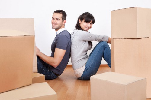 Careful loading of household items for removals in Northwood